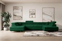 ALTDECOR Wohnlandschaft GUSA-U, Couch mit Schlaffunktion, Wohnzimmer - Ecksofa,