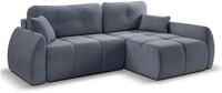 xonox.home Schlafsofa, aus Cord in blau-grau inkl. Zierkissen Recamiere rechts