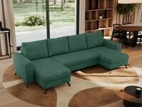 MKS M&Ouml;BEL Ecksofa AXEL U, Set, Metallf&uuml;&szlig;e, Topper T25, T30-Schaum, Wohnlandschaft,