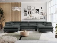 MKS M&Ouml;BEL Ecksofa PETER U, Set, Ecksofa U-Form, Wellenfedern, HR35-Schaum, form,