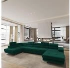 Masseno Ecksofa TORIVA mit Schlaffunktion U-Form, Sofa mit Bettkasten
