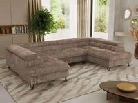 MKS M&Ouml;BEL Ecksofa PABLO U, Set, Wellenfeder, Metallbeine, HR35-Schaum,...