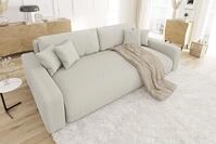 S-Style M&ouml;bel Schlafsofa Emma mit Bettkasten in Cord-Stoff