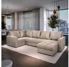 Masseno Ecksofa LORIVO mit Schlaffunktion U-Form, Sofa mit Bettkasten