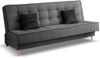 xonox.home Schlafsofa, 3 Sitzer aus Strukturstoff in grau inkl. Zierkissen...