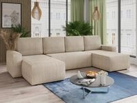 Sofnet Wohnlandschaft Roma U, mit Schlaffunktion und Bettkasten, U-Form Couch, Cord