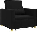 vidaXL Sessel Ausziehbare Schlafcouch Einzel Schwarz 90 x 165 x 87 cm Stoff (1-St)