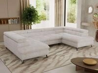 MKS M&Ouml;BEL Ecksofa PABLO U, Set, Wellenfeder, Metallbeine, HR35-Schaum, U-f&ouml;rmige