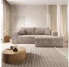 Selsey Ecksofa FARESE MINI, Ecksofa mit Schlaffunktion & Bettkasten, Cord
