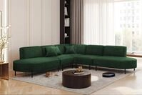 Fun M&ouml;bel Ecksofa Sofa VALENCIA Seite universal in Stoff, Rundumbezug