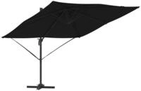 vidaXL Sonnenschirm Roma Parasol Schwarz 286 x 284 x 265 cm Aluminium und Polyester