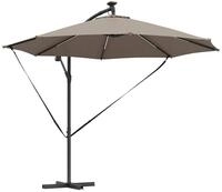 vidaXL Sonnenschirm Sonnenschirm Taupe 294 x 294 x 248 cm Polyester und Aluminium