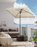 SONGMICS Sonnenschirm, LxB: 230,00x150,00 cm, Balkonschirm, UPF 50+,