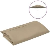 vidaXL Schutzplane, Ersatzbezug f&uuml;r Sonnenschirm Taupe 300 cm