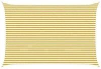 vidaXL Sonnensegel Sonnensegel Gelb und Wei&szlig; 4 x 6 m HDPE, (1-tlg)