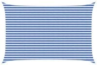 vidaXL Sonnensegel Sonnensegel Blau und Wei&szlig; 3 x 4,5 m HDPE, (1-tlg)