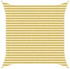 vidaXL Sonnensegel Sonnensegel Gelb und Wei&szlig; 3,6 x 3,6 m HDPE, (1-tlg)