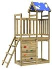 vidaXL Spielturm, Spielturm Braun Massives impr&auml;gniertes Holz