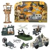 Toi-Toys Spielzeug-Auto ALFAFOX Spielset XL Milit&auml;r mit 6 Fahrzeugen Zubeh&ouml;r, 6