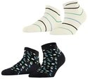 Esprit Sneakersocken Flowers & Stripes 2-Pack Sneakersocken (2-Paar)