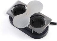 SO-TECH&reg; Doppel Einbausteckdose eckig mit 2x Schuko o. 1x USB/1x Schu