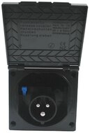 HABA B.V. Steckdose CEE Einspeisungssteckdose IP44 220V - 240V schwarz