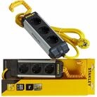 STANLEY 3m ALU Mehrfachstecker 3-Fach mit Haken Mehrfachsteckdose
