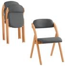 SoBuy Klappstuhl FST92, Esszimmerstuhl Gartenstuhl Klappbar, K&uuml;chenstuhl, Holzstuhl,