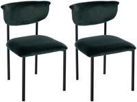 CLP Besucherstuhl Gambell (2er Set, 2 St), Samtbezug, Metallgestell