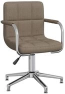 vidaXL Esszimmerstuhl Esszimmerstuhl Drehbar Taupe Stoff (1 St)