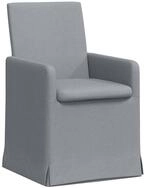 vidaXL Esszimmerstuhl Esszimmerst&uuml;hle 2 pcs Hellgrau 57 x 67 x 95 cm Stoff (2 St)