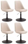 CLP Esszimmerstuhl Maverick Stoff (4er Set, 4 St), Metall, um 360&deg; drehbar