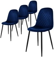 ML-DESIGN Stuhl Esszimmerstuhl mit R&uuml;ckenlehne, Polsterstuhl mit Metallbeinen (4