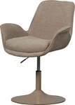 WOOOD Esszimmerstuhl Marten aus Webstoff mit h&ouml;henverstellbarem Metallgestell H 90