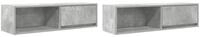 vidaXL TV-Schrank TV-Schr&auml;nke 2 Stk. Betongrau 100x31x25,5 cm Holzwerkstoff...