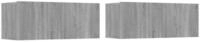 vidaXL TV-Schrank TV-Boards 2 Stk. Grau Sonoma 80x30x30 cm Holzwerkstoff