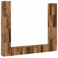 vidaXL TV-Wand TV-Wandschr&auml;nke 6 Stk. Altholz-Optik Holzwerkstoff, (6-St)