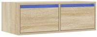 vidaXL TV-Schrank TV-Schrank mit LED-Leuchten Sonoma-Eiche 75x35,5x25 cm (1-St)