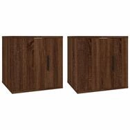 vidaXL TV-Wand TV-Wandschr&auml;nke 2 Stk. Braun Eichen-Optik 40x34,5x40 cm, (2-St)