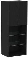 vidaXL TV-Schrank TV-Schrankset mit LED Schwarz Eichen-Optik 40,5 x 30 x 102 cm