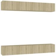 vidaXL TV-Schrank TV-Schr&auml;nke 4 Stk. Sonoma-Eiche 100x30x30 cm Holzwerkstoff...