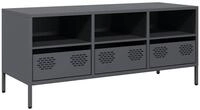 vidaXL TV-Schrank TV-Schrank Anthrazit 101,5x39x43,5 cm Kaltgewalzter Stahl...