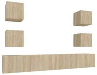 vidaXL TV-Schrank 6-tlg. TV-Schrank-Set Sonoma-Eiche Holzwerkstoff (6-St)
