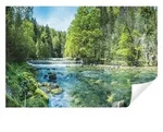 Wallarena Fototapete Wasserfall, Querformat, Wohnzimmer, glatt, Wasserfall, 400x280cm