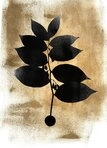 living walls Fototapete ARTist Dark Leafs, (Set, 2 St), Vlies, Wand, Schr&auml;ge