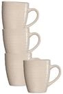 Ritzenhoff & Breker Becher Floris Henkelbecher 350 ml 4er Set, 4-tlg., Steingut