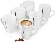S&Auml;NGER Becher Bilgola Black Lines Kaffeetassen-Set, Wei&szlig;, 6-tlg., Porzellan,...