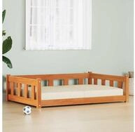 vidaXL Hundebett, Hundebett Wachsbraun 100 x 70 x 28 cm Massives Kiefernholz