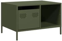 vidaXL Couchtisch Couchtisch Olivgr&uuml;n 68,5x50x43,5 cm Kaltgewalzter Stahl...