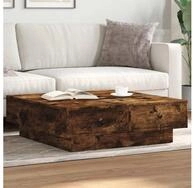 vidaXL Couchtisch, Couchtisch R&auml;uchereiche 90x90x28 cm Holzwerkstoff